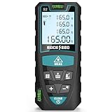 Laser Measure, RockSeed 165 Feet Digital Laser Distance Meter with 2 Bubble Levels,M/in/Ft Unit Switching Backlit LCD and Pythagorean Mode, Measure Distance, Area and Volume (165 Feet)