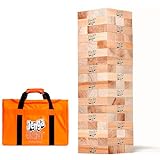 Jenga Official Giant JS7 - Jumbo Large Size, Stacks to Over 5 feet, Includes Heavy-Duty Carry Bag, Premium Hardwood Blocks, Splinter Resistant, Precision-Crafted, Trusted Brand Game