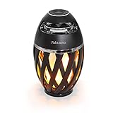 LED Flame Speaker, Inlucking Flame Atmosphere Outdoor Bluetooth Speaker with Stereo Enhanced Bass Sound, TWS Supported Portable Wireless Speaker, LED Flickers Table Lamp BT4.2