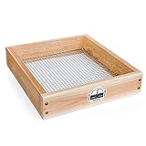 Cedar Garden Sifter for Compost, Dirt and Potting Soil - Made in The USA - Sustainable Cedar - Heavy Duty Stainless Grate (Handheld)