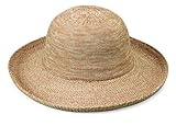 Wallaroo Hat Company Women’s Victoria Sun Hat – Packable Design and Adjustable Sizing for Medium Crown Sizes – Chic Style for Garden Parties, Beach Getaways and Outdoor Events (Mixed Camel)