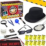 BLOONSY Spy Kit for Kids Detective Fingerprint Toys for 6 7 8 9 10 11 12 Year Old Boys Girls Secret Agent Investigation Science Set