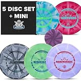 Dynamic Discs Prime Burst 5 Disc Golf Starter Kits for Men and Women, Putter, Midrange, Driver, Bonus Mini Disc, Weight Ranges 170-176, Beginner Frisbee Golf Set