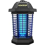 GOOTOP Bug Zapper Outdoor Electric, Mosquito Zapper, Fly Traps, Fly Zapper, Mosquito Killer, 3 Prong Plug, 90-130V, ABS Plastic Outer (Black)