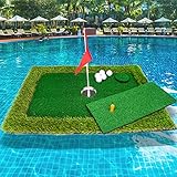 Lesmart Floating Golf Green for Pool,Floating Putting Green,Floating Chipping Mat,Floating Golf Mat Golf Game for Pool Backyard Floating Mat, Pool Golf 12 * 24 inch Standard